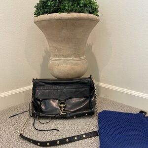 Rebecca Minkoff Black Leather Crossbody- Large Version